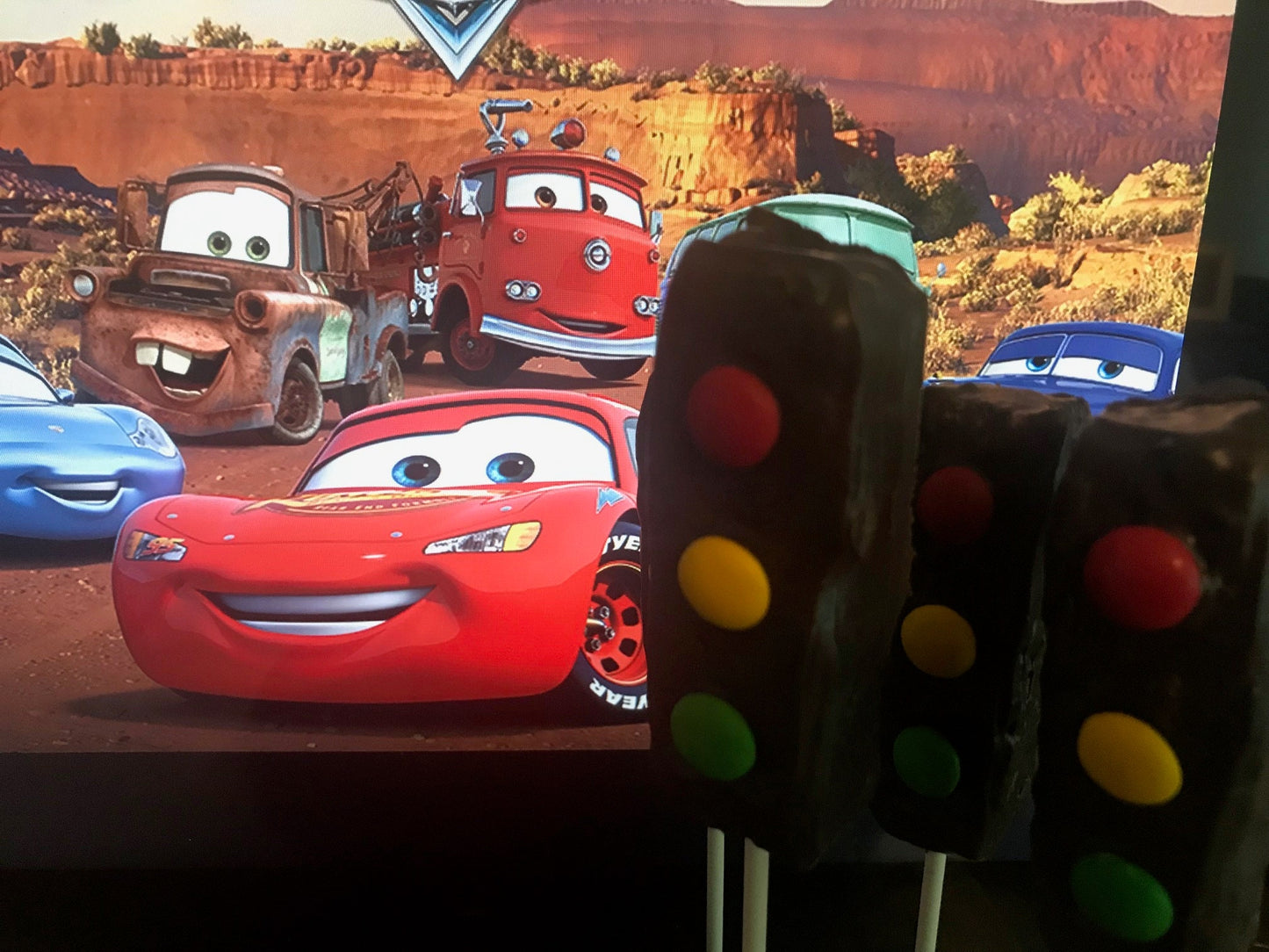 Disney Cars Birthday Treats - Cars Traffic Light Rice Krispies - Cars Birthday Party Treats - Cars Party Favors