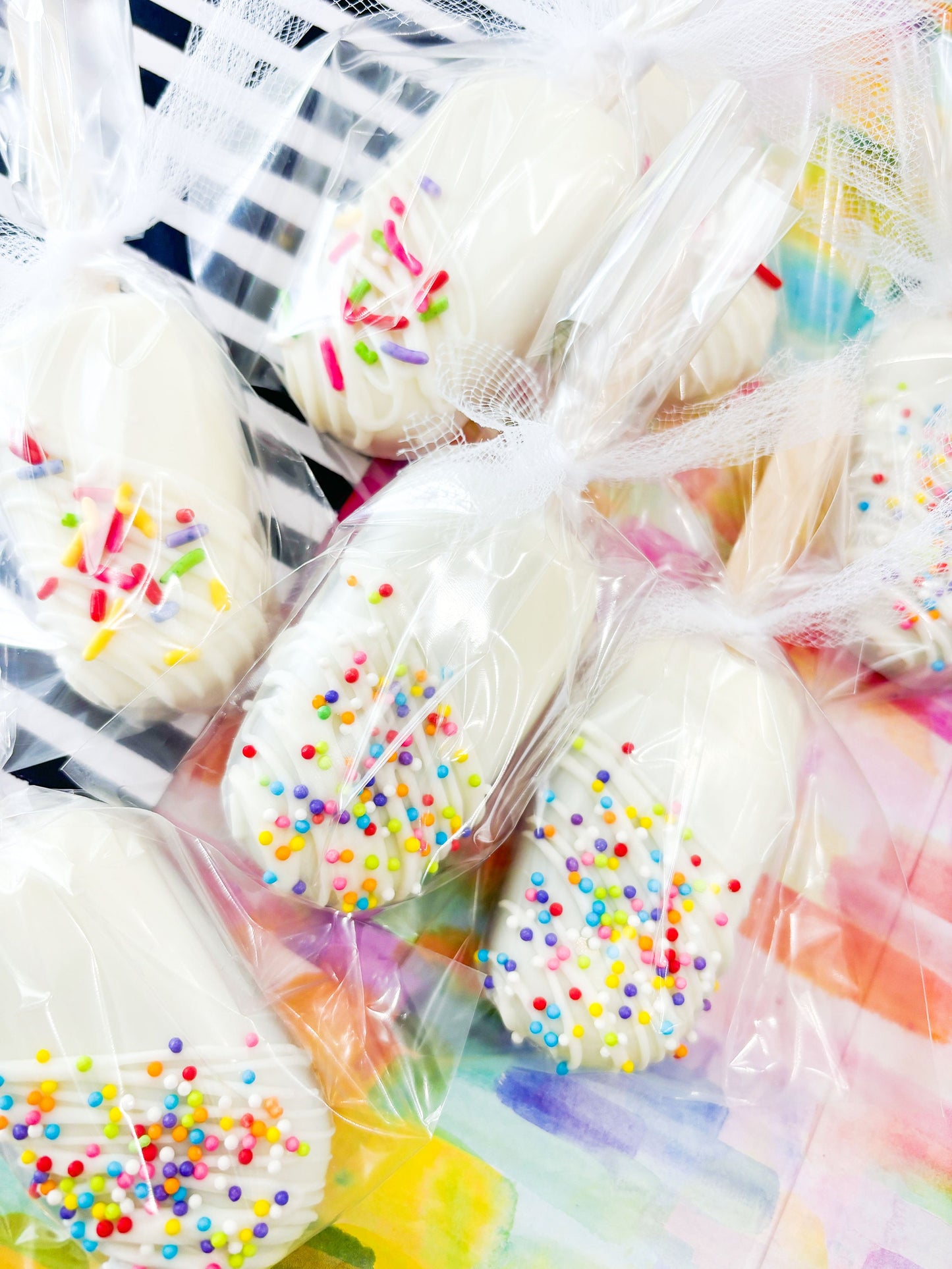 Cakesicle, Spring Chocolate Covered Cakesicles, Funfetti Designer Desserts, Birthday Cake Bites, Birthday Cake Truffles, 1 Dozen