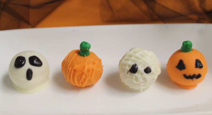 Halloween Chocolate Covered Cake Balls – 1 Dozen