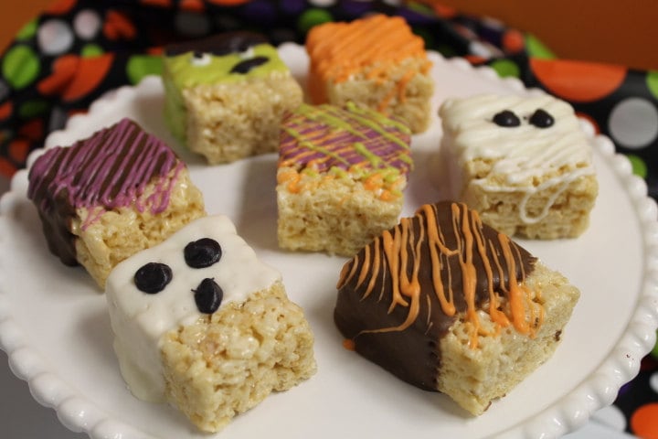 Halloween Chocolate Covered Mini Rice Krispies - 2 Dozen