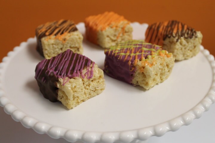 Halloween Chocolate Covered Mini Rice Krispies - 2 Dozen