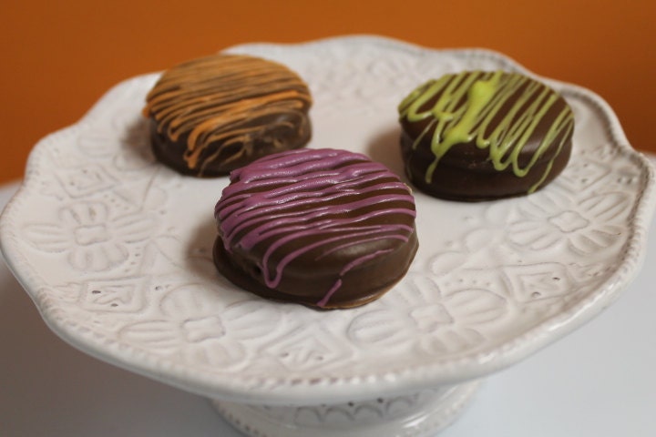 Halloween Chocolate Dipped Peanut Butter Crackers - 1 Dozen