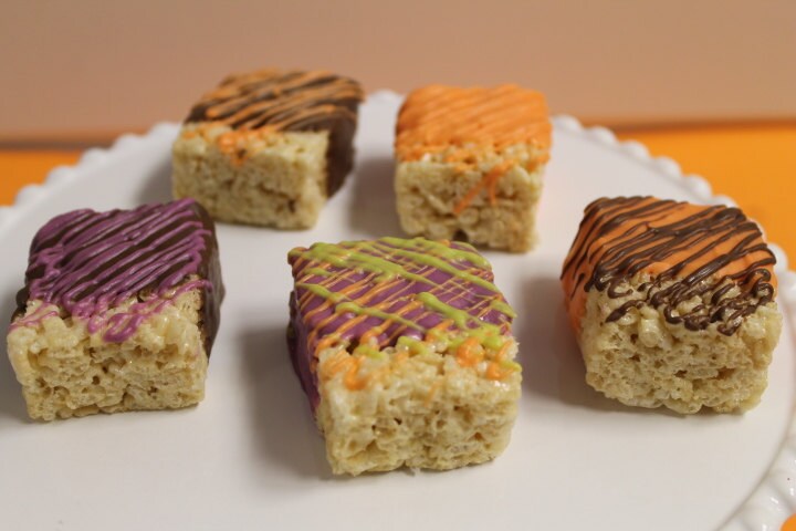 Halloween Chocolate Covered Mini Rice Krispies - 2 Dozen