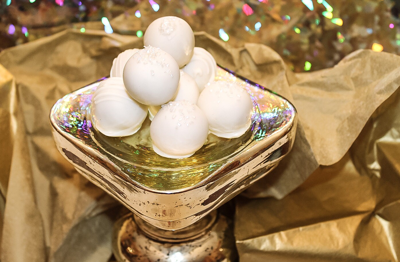 Wedding Cake Bites – Vanilla & Butter Cream, White Chocolate Covered Bites -- 1 Dozen