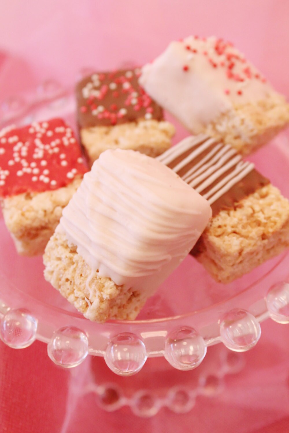 Valentine Chocolate Covered Mini Rice Krispie Treats – 2 Dozen