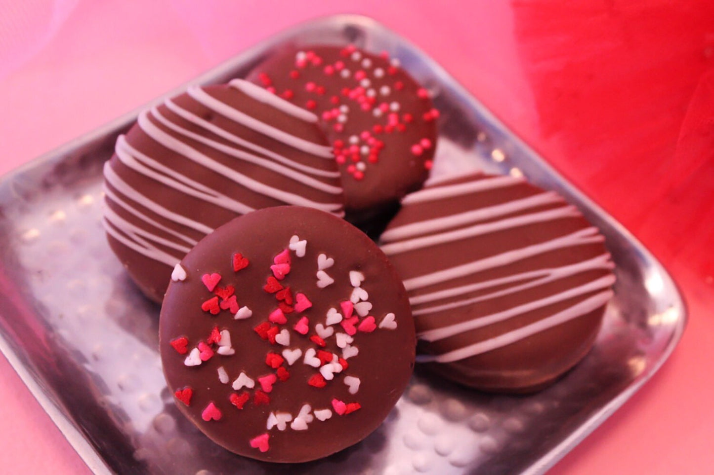 Valentine Dipped Peanut Butter Crackers - Valentine Party Treats - 1 Dozen