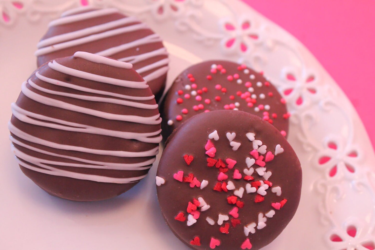 Valentine Dipped Peanut Butter Crackers - Valentine Party Treats - 1 Dozen