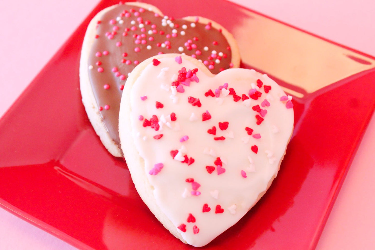 Valentine Heart Sugar Cookies – 1 Dozen – Cookies Come Packaged as a Valentine’s Gift