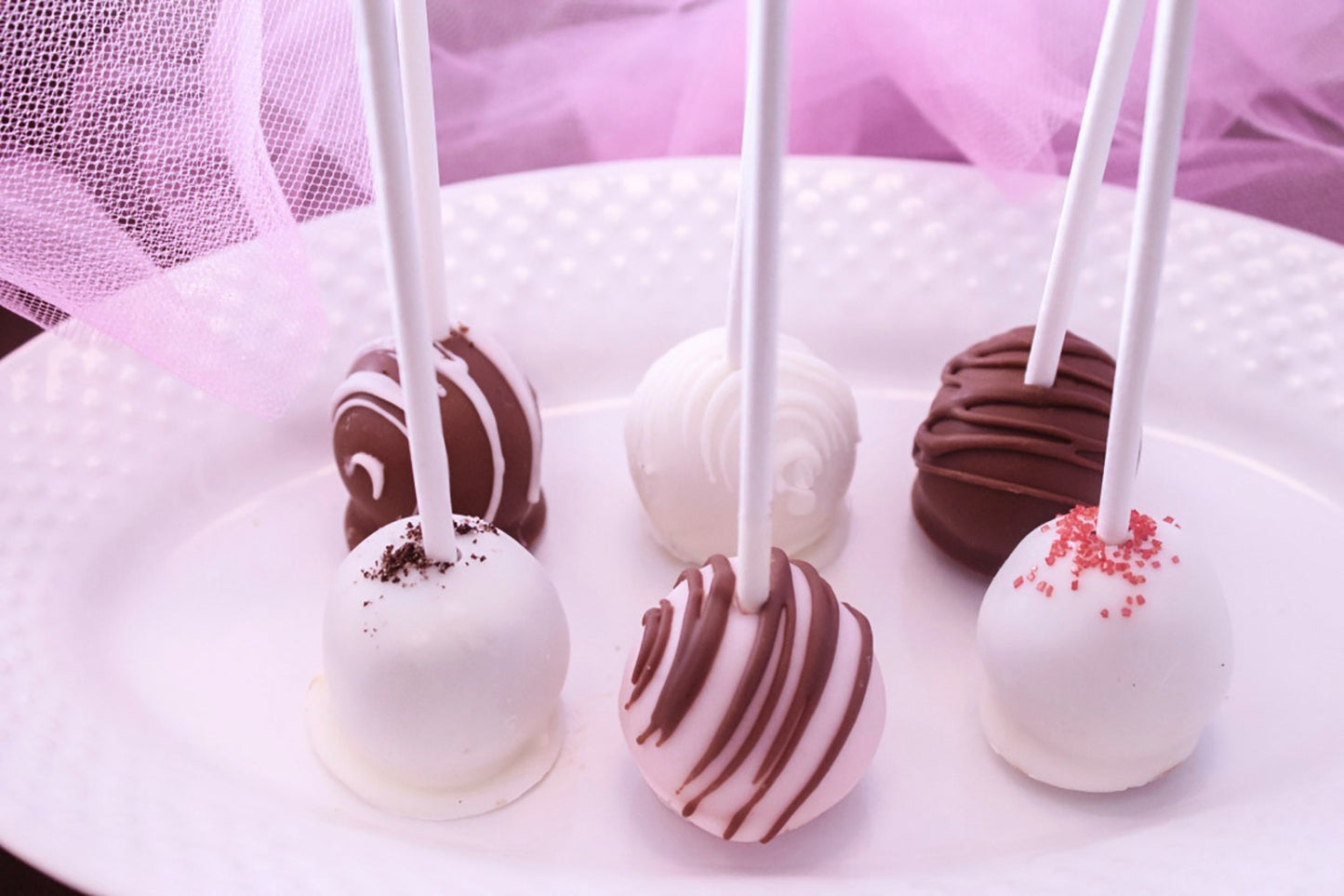 Assorted Cake Pops, Birthday Party Cake Pops, Chocolate Dipped Cake Pops, Treats on a stick, Edible Party Favors - 1 dozen