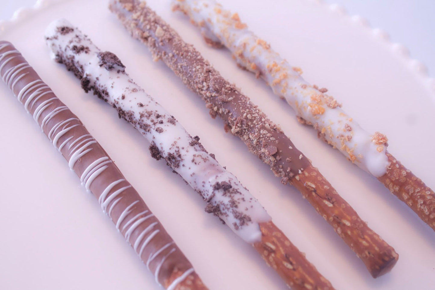 Chocolate Covered Pretzel Rods, Hand Dipped Pretzel Sticks, Savory Desserts