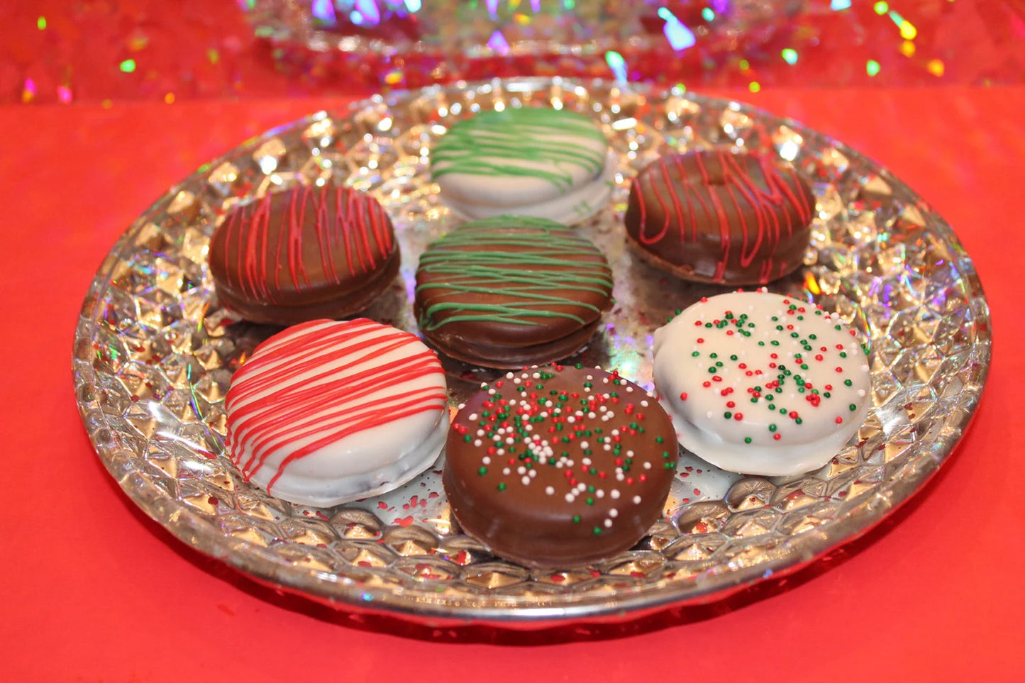 Christmas Chocolate Covered Sandwich Cookies – Christmas Cookies - 1 Dozen