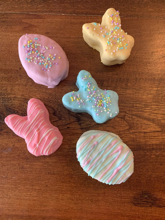 Easter Rice Krispy Treats - Easter  Chocolate Dipped Treat - Chocolate Dipped Bunny Rice Krispy Treat - Easter Egg Rice Krispy - 1 dozen