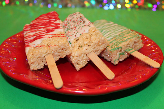 Chocolate Covered Christmas Rice Krispy Treats – 1 Dozen