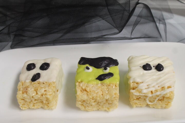 Halloween Chocolate Covered Mini Rice Krispies - 2 Dozen