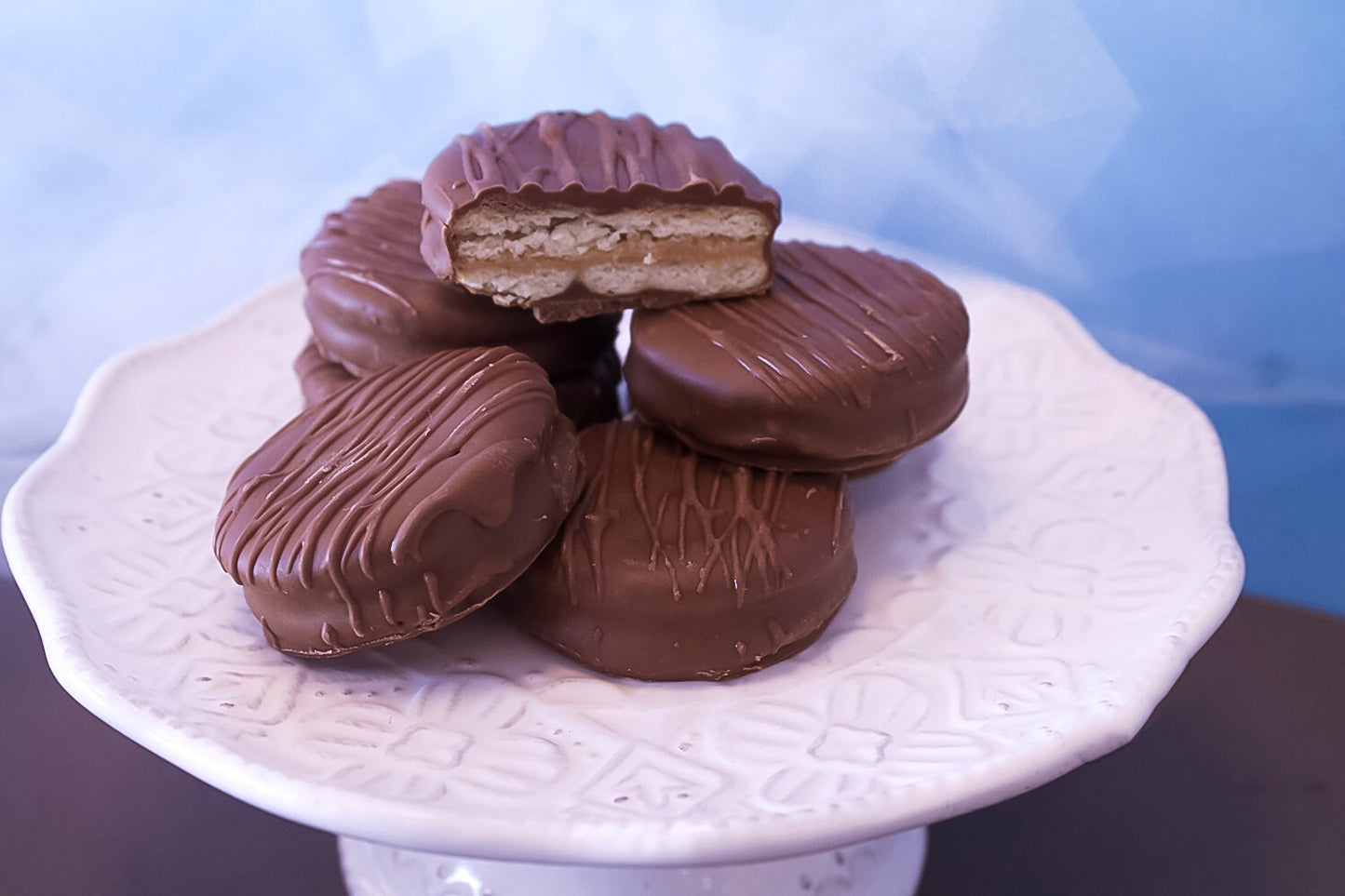 Chocolate Dipped Peanut Butter Crackers - Party Treats - 1 Dozen