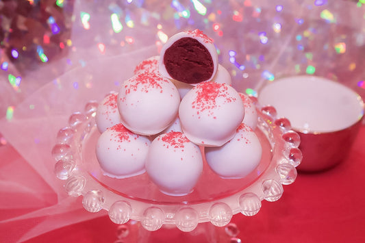 Red Velvet Cake Truffles, White Chocolate Cake Balls,  Red Velvet Desserts