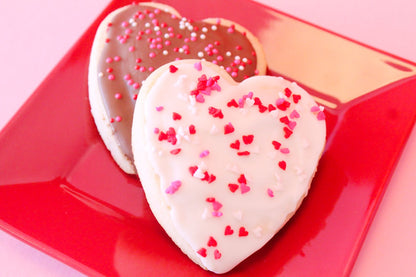 Valentine Heart Sugar Cookies – 1 Dozen – Cookies Come Packaged as a Valentine’s Gift