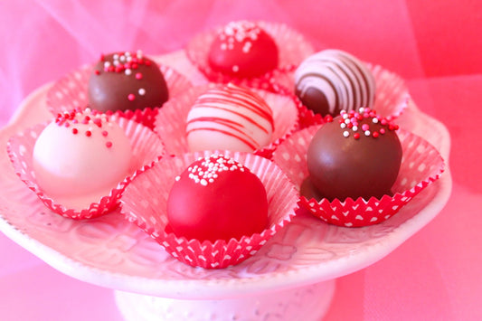 Chocolate Covered Valentines Cake Bites – Assorted Flavors – 1 Dozen