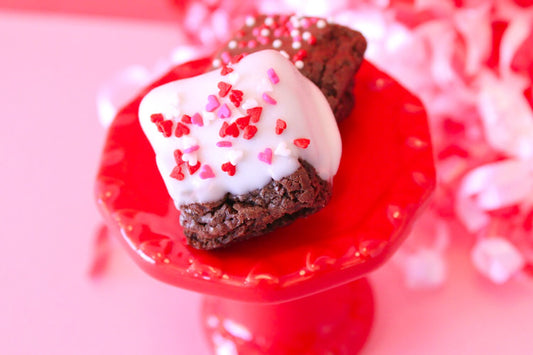 Valentine Mini Chocolate Covered Brownie Bites – 1 Dozen