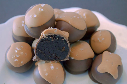 Sea Salt Caramel Cake Bites, Dulce De Leche Cake Balls, Gourmet Cake Bites