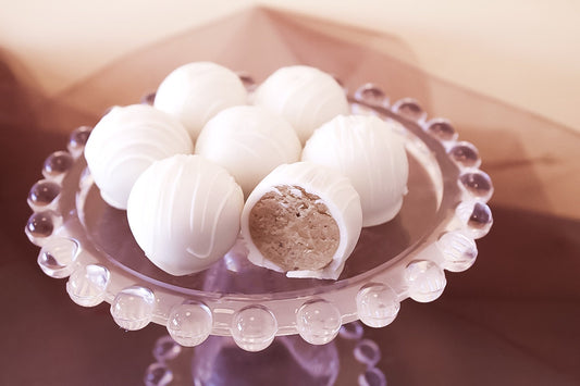 Banana Cake Bites, Banana Cake Balls, Designer Desserts, Banana Cake Truffles, 1 Dozen
