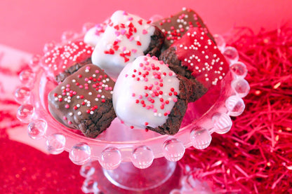 Valentine Mini Chocolate Covered Brownie Bites – 1 Dozen