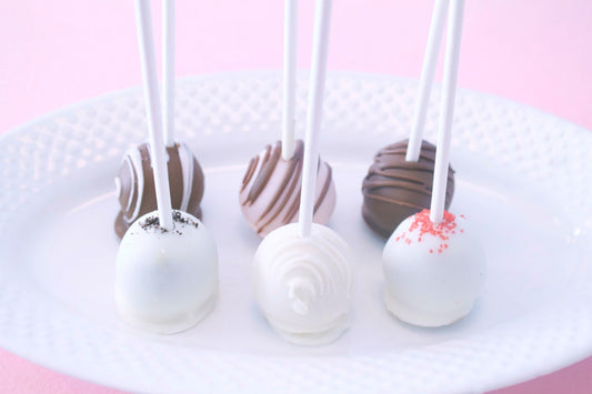 Assorted Cake Pops, Birthday Party Cake Pops, Chocolate Dipped Cake Pops, Treats on a stick, Edible Party Favors - 1 dozen