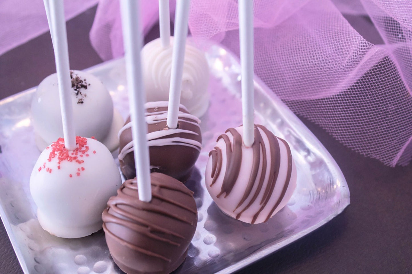 Assorted Cake Pops, Birthday Party Cake Pops, Chocolate Dipped Cake Pops, Treats on a stick, Edible Party Favors - 1 dozen