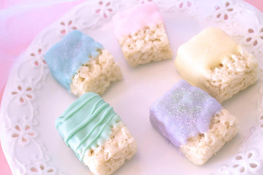 Mini Dipped Spring Rice Krispies- Easter Treats - Pastel Dipped Rice Krispies - 2 Dozen