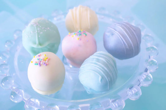 Assorted Cake Balls, One Dozen Chocolate Dipped Spring Cake Balls